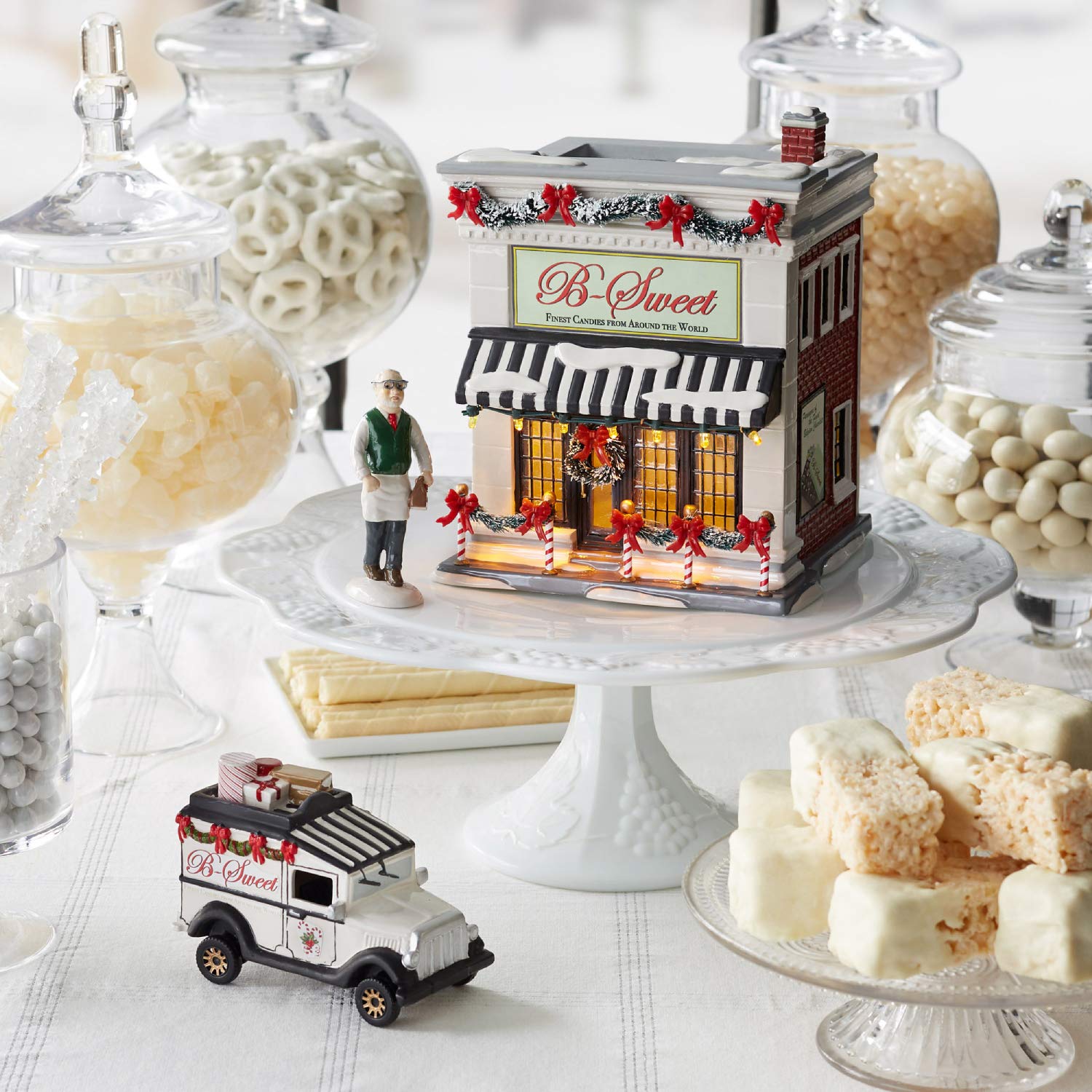 Amazon.com: Department56 Original Snow Village B-Sweet Shop Lit